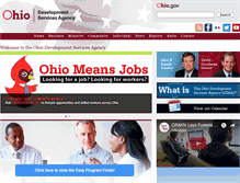 Tablet Screenshot of development.ohio.gov